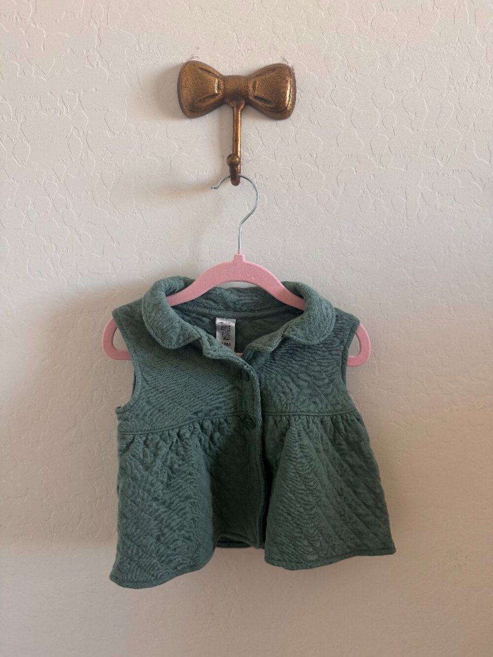 Carter’s green quilted peplum vest (12M)